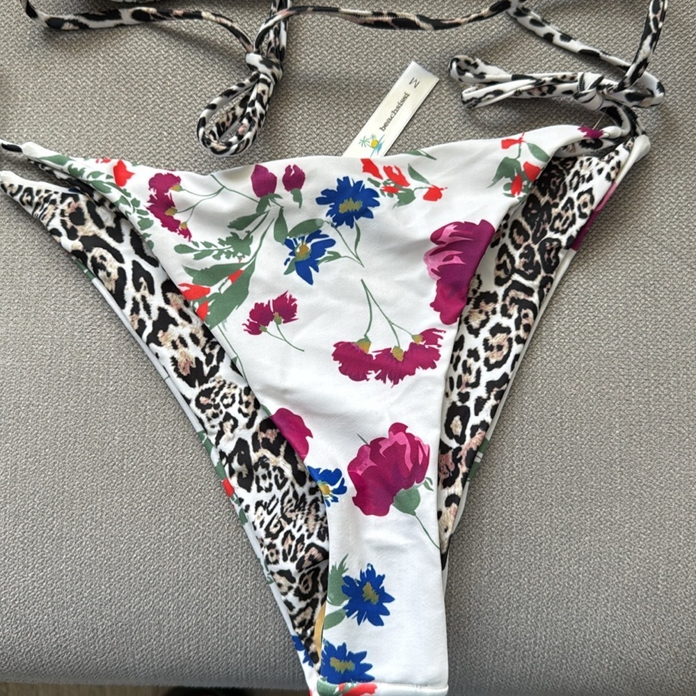 Beachsissi Floral and Leopard Print Bikini Set - Picture 4 of 9